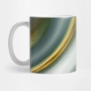 Geometric Art Circles Spirals in Pearl White Gold and Bluish Grey Mug